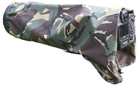 Rainsleeve cover for camera lenses, 300mm f2.8, Woodland DPM Camouflage WATERPROOF. Approx LENGHT SIZE is 59 CM.