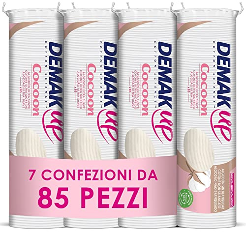 Demak'up Cocoon Set de 85 Cotons à Démaquiller Disques - Lot de 4