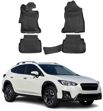 OMAC Gummimatten Fußmatten kompatibel mit Subaru XV 2017-2021 TPE Automatten Schwarz 4X
