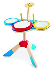 Hape Schlagzeug und Becken, Spielzeug Musikinstrument für Kinder ab 3 Jahre