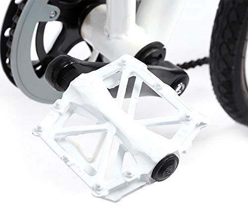 Cykelpedaler, 1 par slitstarka aluminiumpedaler Halkfria mountainbikepedaler Vägcykelpedaler (vit)