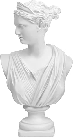 Norrclp Estatua griega de Anna de 31,8 cm, escultura clásica de mitología griega de busto romano para decoración del hogar