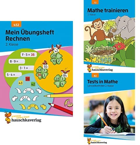 Mathe-Set 2. Klasse für bessere Noten - 3 Übungshefte mit Lösungen zur optimalen Förderung: Rechnen lernen, eigenständig üben und wiederholen, echte Tests (Lernhefte Mathematik)