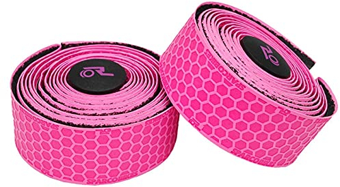 Griffriemen PU. Leder-Lenkerband Anti-Rutsch-Fahrradgriffe Kork mit Geschenk Wrap MTB Rennrad Zubehör 998 (Color : Pink)