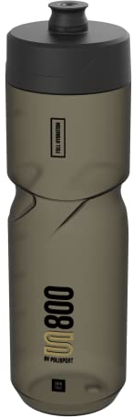 POLISPORT 8645400092 - Borraccia da bicicletta modello S800 con capacità di 800ml. Borraccia senza BPA per ciclisti di colore nero transparente