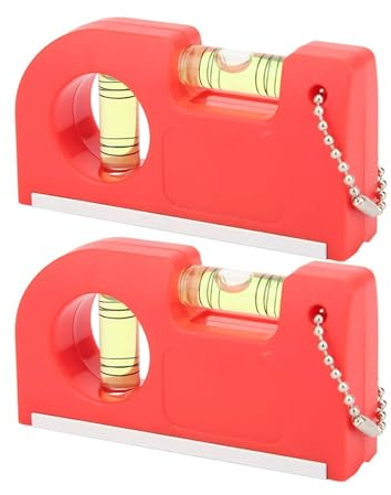 2pcs Petitniveau a Bulle, Niveau De Poche Avec Porte-Clés Et Clip, Peut être Transporté à la Ceinture, Niveau Magnetique Pour Accrocher Au Mur, Outil De Mesure Horizontale