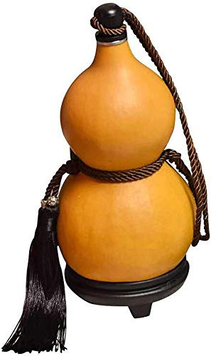 ZHXJXJ Gourde séchée portable d'extérieur avec couvercle, cire d'abeille anti-infiltration, pour porte-boissons, décoration de citrouille chinoise (250 ml)