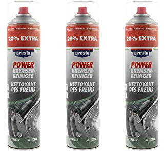 3x Power Bremsenreiniger Teilereiniger Motor Kupplung Vergaser, entfernt Öl Fett Bremsstaub, je 600ml + Bisomo-Sticker