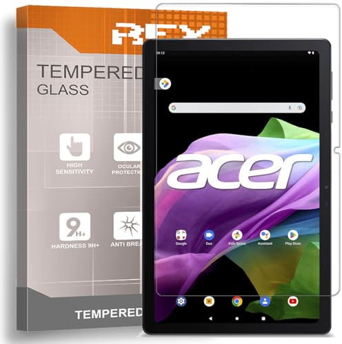 REY Pack 2X Pellicola salvaschermo per Acer ICONIA Tab P10 10,4, Vetro temperato, di qualità Premium