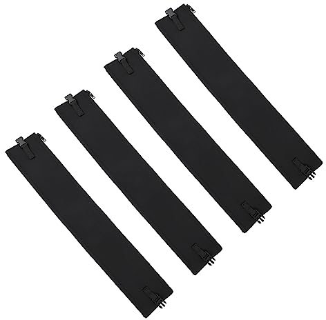 UPKOCH Neopren Kabelschutzhüllen Kabelschutzschläuche 4 Stück Schwarz mit Reißverschluss Schüttelsicher für Gaming Console und Ethernet für Home und Office