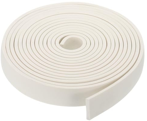 PATIKIL 1-1/5Wx1/5x16.4Ft Silikon-Schaum-Dichtungsstreifen, Hochdichte quadratische feste Schwammgummiprofil-Dichtungsschnur zur Abdichtung von Lücken, Isolierung, Weiß