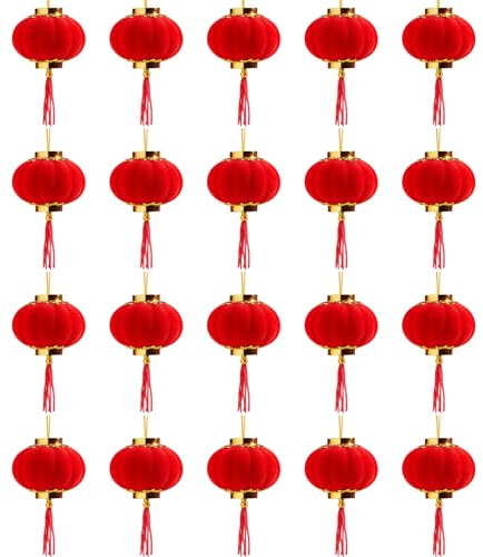 Eterspr 20 PCS Mini Linterna del Festival De Primavera, Minilinternas Tradicionales Chinas, Adecuado para el Festival de Primavera, Fiestas, Bodas y Decoración del Hogar