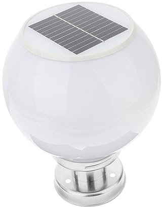 Hoement Solar-außenleuchte Für Garten Und Terrasse Zaunlampe Mit Acryl Und Edelstahl Solarlampe Für Hof Und Landschaft