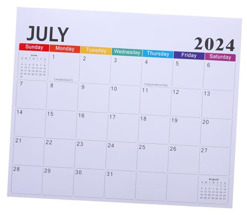 SEWACC Magnetischer Englischer Kalender Monats-papierkalender Für Kühlschrank Bunte Magnetkalender-dekoration Für Alltag Klare Druckqualität Tragbares Design