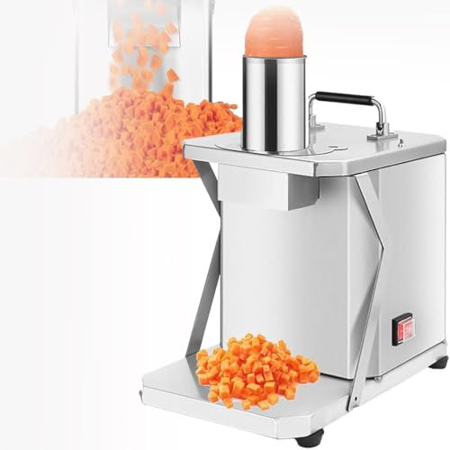 GAYAYAS Picadora de Verduras Eléctrica de 200 W, Procesador de Alimentos, Picadora de Cebollas y Patatas de Acero Inoxidable Comercial, para Uso Doméstico Comercial