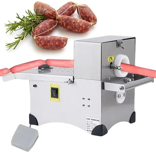 LSBHPPD Annodatrice elettrica per Legare Salsicce, Legatrice per Involucri di Salsicce, Macchina per Annodare Salsicce in Acciaio Inossidabile, Insaccatrice per Salsicce,220V