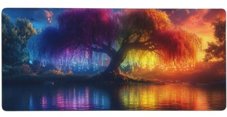 Gaming Mauspad, Traum Mousepad XXL 600x400x3mm Mousepad Gaming See, Schreibtischunterlage Mit Kantenschutz, Wasserabweisend Maus Pad Gaming Zubehör Verbessert Präzision und Geschwindigkei-z969