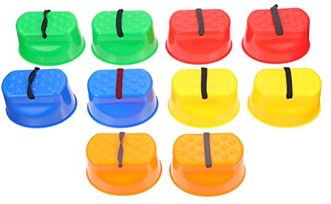 Alasum Kinder Stelzen Spielzeug 5 Paare Kunststoff Outdoor Stelzen Balance Training Kindersport Spielzeug Für Gleichgewichtssinn Und Sensomotorische Übung