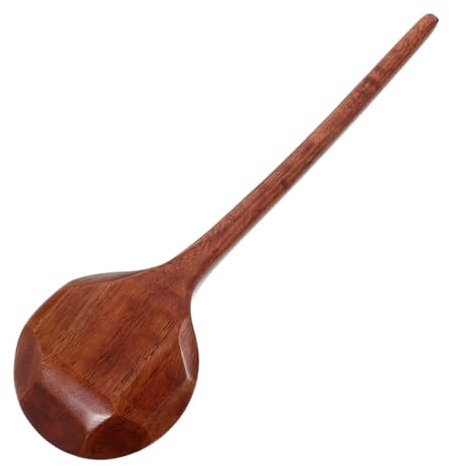 CIYODO Cuchara Sopera de Madera para Ramen Estilo Asiático Mango Construcción Robusta Versátil para Cocina Y Comedor.