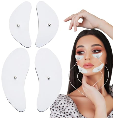 Masajeador Facial Eléctrico, Con Parche Cojín Masajeador Facial EMS Puede Quemar Efectivamente La Grasa Facial En Exceso Y Rid