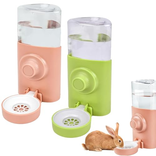 Automatischer Trinkflasche, 2 Stück 600ml Hasen Trinkflasche Hängend Haustier Wasserspender
