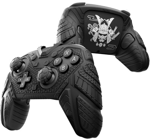 playvital Coque Manette pour Switch 2 Pro,Étui de Protection pour Nintendo Switch 2 Pro Controller Grip Cover avec Boutons Arrière & Capuchon Joystick & Autocollants,Housse en Silicone-Noir