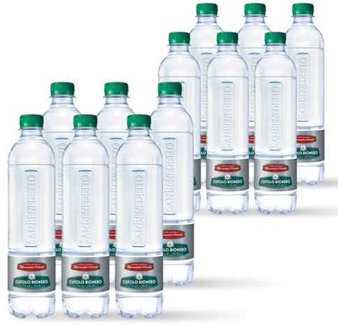 Acqua San Benedetto Effervescente Naturale 50cl x 12 | Acqua San Benedetto Cutolo Rionero | Confezione da 12 Bottiglie di PET da 500ml