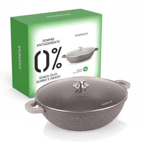 Tegame 40 cm con coperchio I Giganti design marrone
