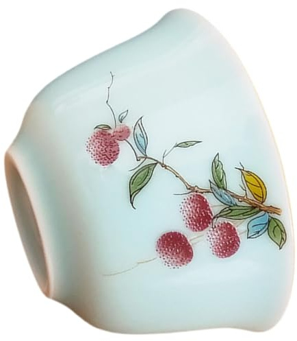 GRADENEVE Taza de Té Diseño Oriental Único de Cerámica de 70ml Vintage Adecuada para Preparar y Servir Té en Cocina Adorno Decorativo