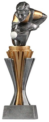 pokalspezialist Pokal Trophäe Snooker/Billard mit Gravur ca. 19 cm hoch Größe M