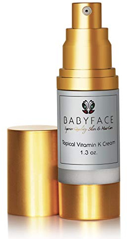 Babyface Extra-Strength Vitamin K Cream – Dark Circles, Bruise Healing, Redness Relief, and Even Skin Tone (1.3 oz)