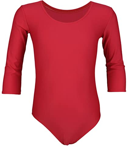 Aquarti Mädchen Body 3/4 Arm Ballett Trikot