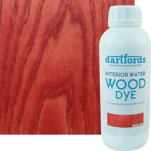 dartfords FS6196 - Tinte de madera a base de agua, color rojo vino, botella de 1 litro