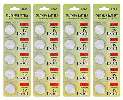 Batteria al litio Fortune CR2016 3V, batterie elettroniche a cellula a pulsante per giocattoli Calcolatrici Orologi Led Light Candles (20 pz)
