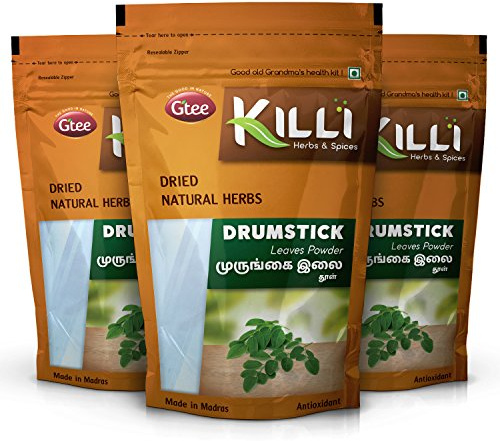 KILLI Drumstick | Murungai | Munagaku | Moringa Leaves Powder, 100g (Pack of 3)