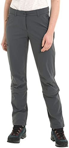 Schöffel Engadin1, Pantaloni Elasticizzati da Donna con Funzione Zip-off, rinfrescanti e ad Asciugatura Rapida, Asfalto, 38