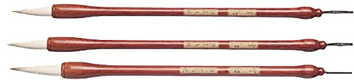 ANCLLO Set regalo 3 pezzi per calligrafia cinese giapponese Sumi pennello da disegno