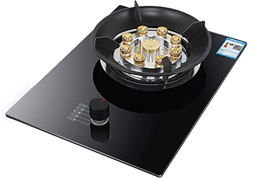 IBOWZ Encimera de Gas Placa de Gas 33cm Placa de Gas Wok de Cocina de Fuego Feroz de Nueve cavidades incorporadas, para cocinar en la Mesa, Anillo de Placa portátil de Hierro Fundido, para Cocina