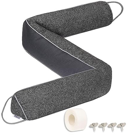TORRAMI Under Door Draft Stoppers 30 Inch, Heavy Triangle Stop Draft Block Cold Air/Wind/Breeze Noise Blocker Door Sweeps Weather Stripping Bottom Seal Dark Gray