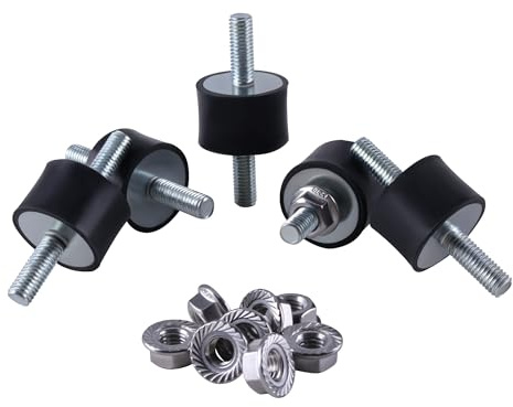 CNCYEAH 5 Stücke Gummipuffer M10, Vibrationsdämpfer Halterungen, Gummi Dämpfer, M10 Schwingungsdämpfer, M10 Silentblock, Anti Vibration Gummilager mit 10 M10 Flanschmuttern (M10 40 * 30)