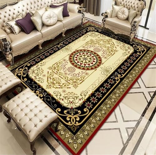 Schöner Wohnen Teppich Bettumrandung Teppich 3 Teilig Geometrischer Floraler Orientalischer Retro-Stil 200X280Cm Teppich Nach Maß Grün