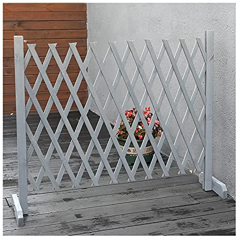 Holzzaun, Einzelbrett für den Außenbereich, verwendet als Heimdekoration/Gartennetzdekoration/Haustierzaun/Grau/H90*L190Cm Beauty Comes