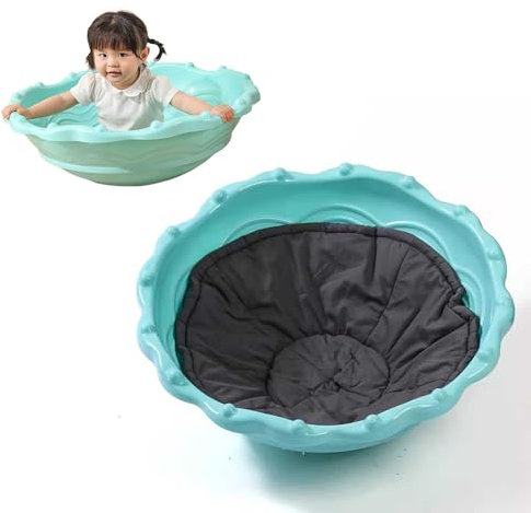 LZAHSH Autismus Kinder Drehstuhl, Durchmesser 73cm Sensorischer Drehstuhl Mit Weichen Sitzkissen Training KöRperkoordination Kinder Drehstuhl, Multi-Posture Training