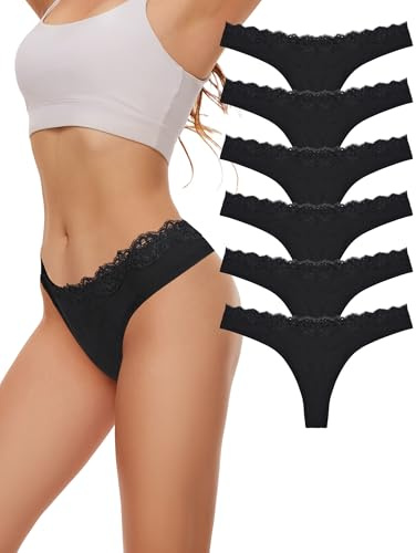 Evolyline Mehrpack Baumwolle Tanga Damen String Damen Baumwolle Tanga Set | Strings & Tangas Unterhosen Slip Unterwäsche für Frauen Mehrpack Atmungsaktiv Panties Atmungsaktiv Weich Panties