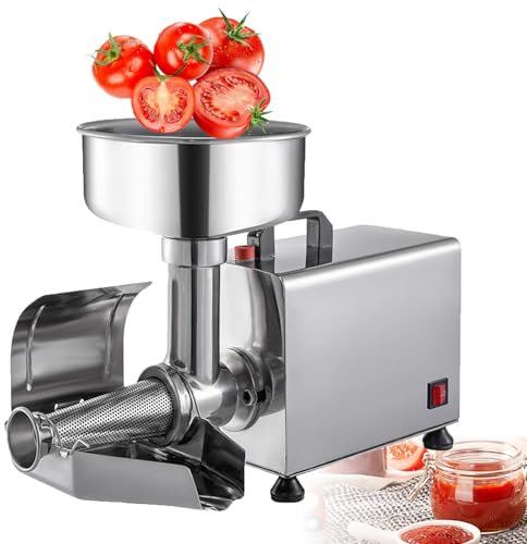 YhsPkh 160kg/H Electric Tomato Strainer Tomato Milling Machine, Stainless Steel - 370w Pure Copper Motor, Easy to Clean, For Tomato Sauce, Blueberry, Strawberry