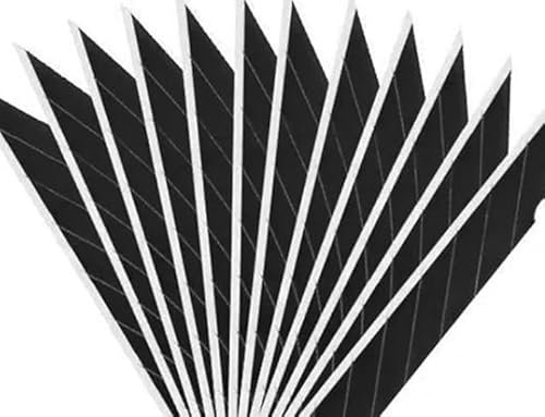 Asfrode 120 Stück 9mm Cuttermesser Ersatzklingen, 30 Grad Cutter Klingen Messer Abbrechklingen Carbonstahl Messerklinge für Cutter Messer Teppichmesser Utility Knife 9mm Kattermesser