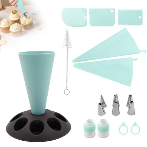 SI SEN 18 Pièces Support de Poche à Douille, Support pour Poche à Douille, Support de Poche à Pâtisserie, pour Kit de Décoration de Gâteau A