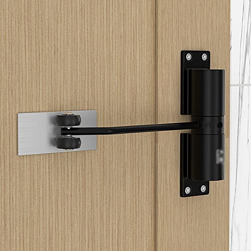 Chiudiporta idraulico per impieghi gravosi - Chiusura automatica della porta con molla di sicurezza per porte interne ed esterne - Chiudiporta antincendio sopraelevato - Include asta di regolazione