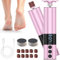 COSICOSY 2 in 1 Electric Foot Callus Remover for Feet & Nails, Rechargeable Electric Foot File with 30 Heads, Foot Grinder for Hard Skin, 9 Adjustable Speeds, 1200mAh Pedicure Tool for Men Women, Pink