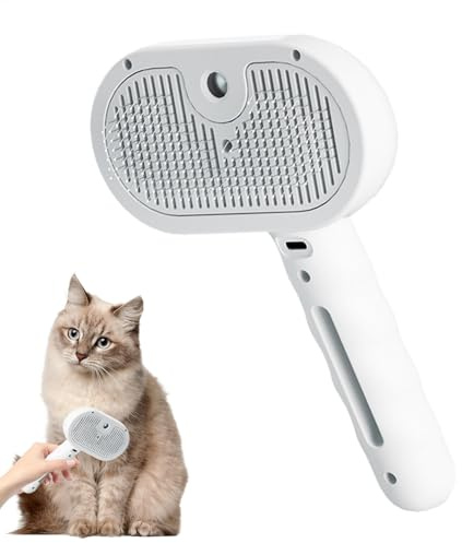Cat Steamy Brush Hair Remover Cleaning Massage Pet Grooming Brush | Cat Steaming Brushes for Indoor Cats Pet Grooming Supplies for Long Or Short Hair All Kinds Of Pets
